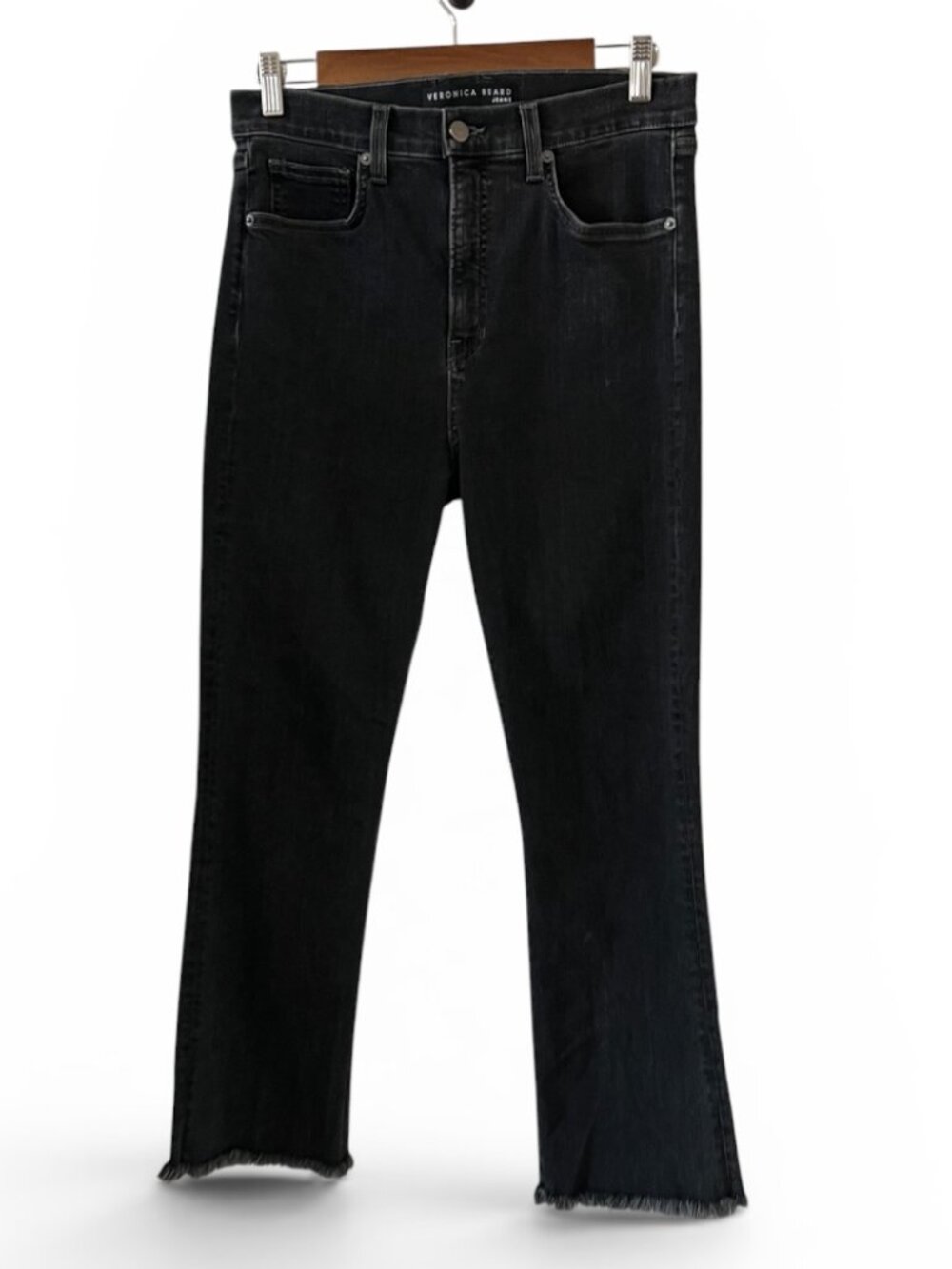 Veronica Beard Carly Kick Flare Jeans In Salt & Pepper Wash Size 30/10